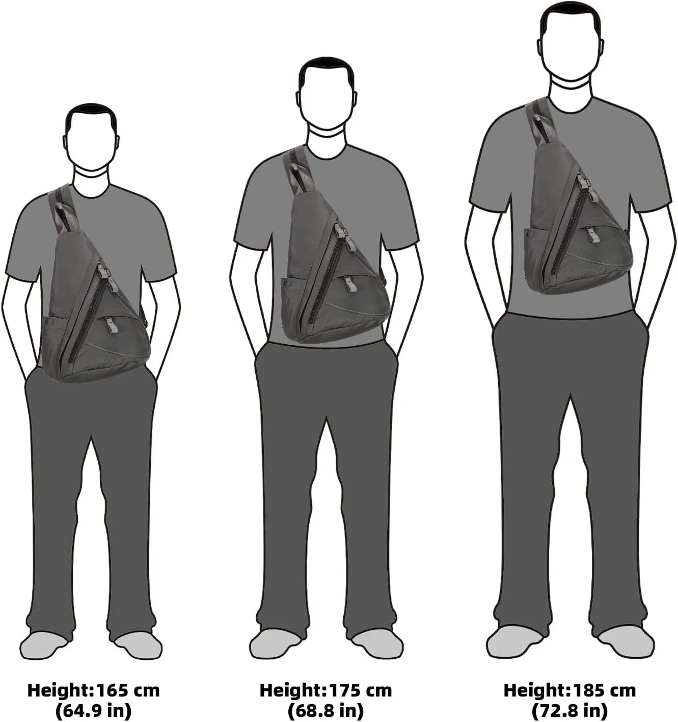 KL928 Nylon Sling Bag - Small Crossbody Backpack Shoulder Casual Daypack Multipurpose Rucksack for Men Women
