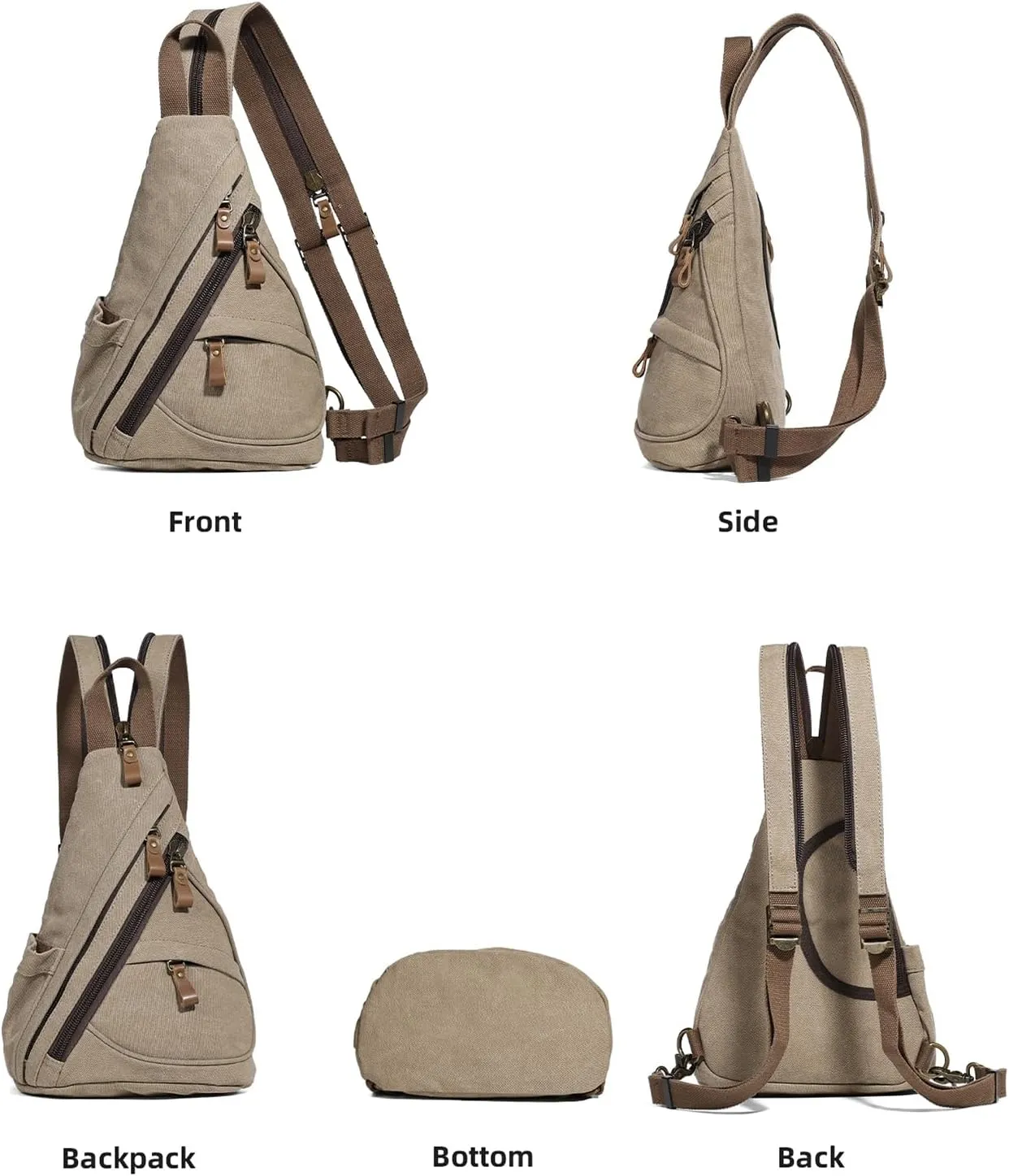 KL928 Sling Bag - Small Crossbody Backpack Shoulder Casual Daypack Rucksack for Men Women