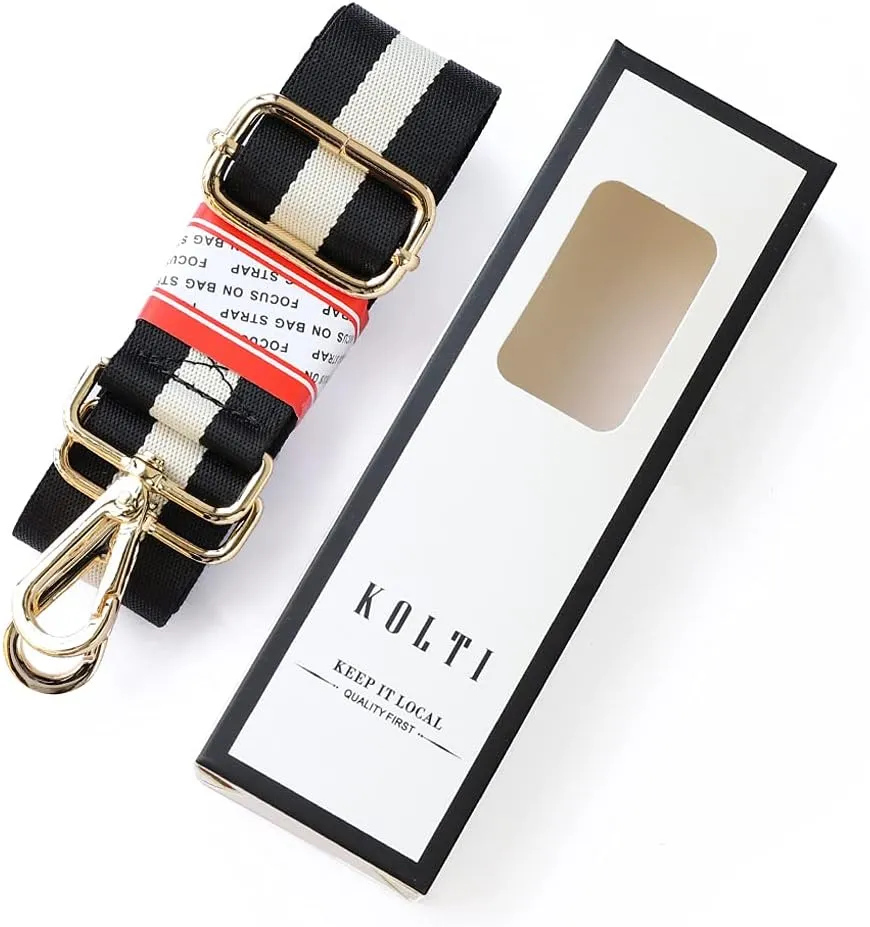 Kolti Purse Strap Replacement Crossbody Handbag Stripe Wide Adjustable