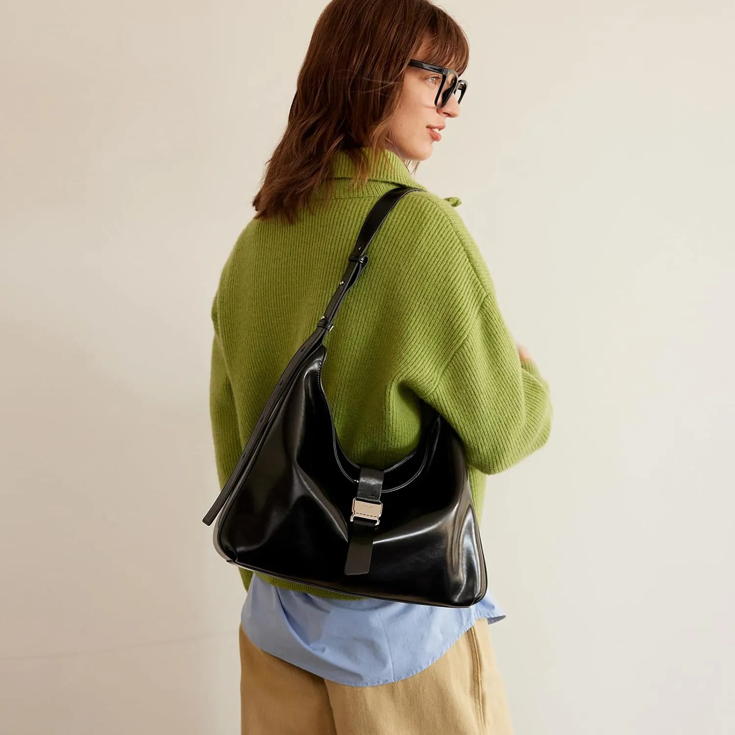 LA FESTIN Leather Large Hobo Bag for Women, Crossbody Purse & Cute Handbag
