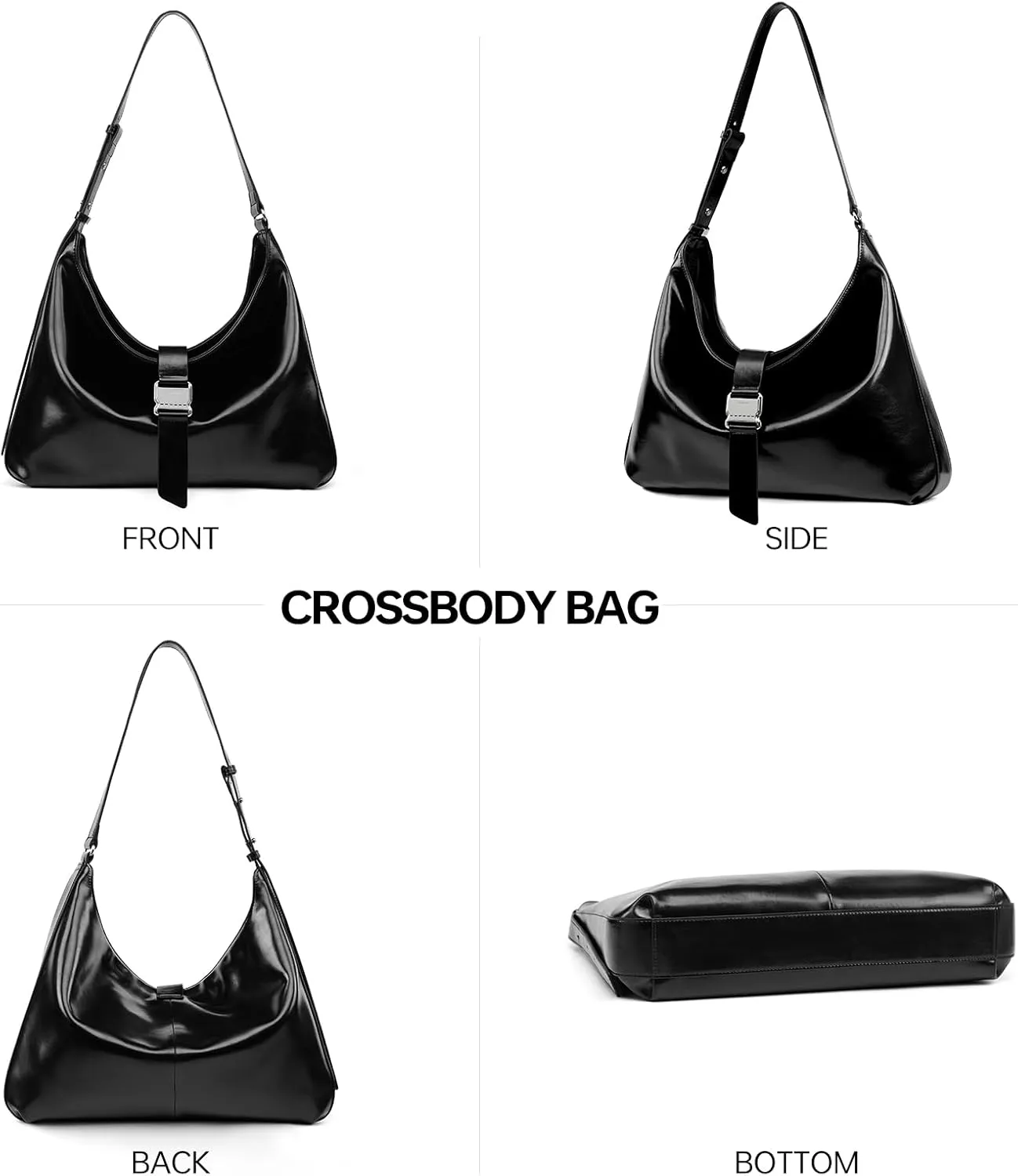 LA FESTIN Leather Large Hobo Bag for Women, Crossbody Purse & Cute Handbag