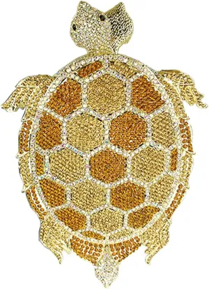 Ladies Diamond Clutch-Purse Chain Wedding Women Evening-Bag Rhinestone Luxury-Handbag Turtle