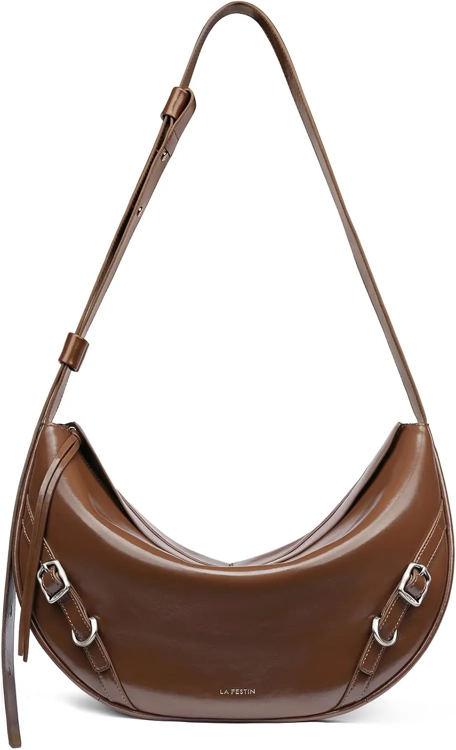 LA'FESTIN Leather Tote Bag For Women, Large Size Hobo Shoulder Purse With Adjustable Strap, Zipper Close Crossbody Bag