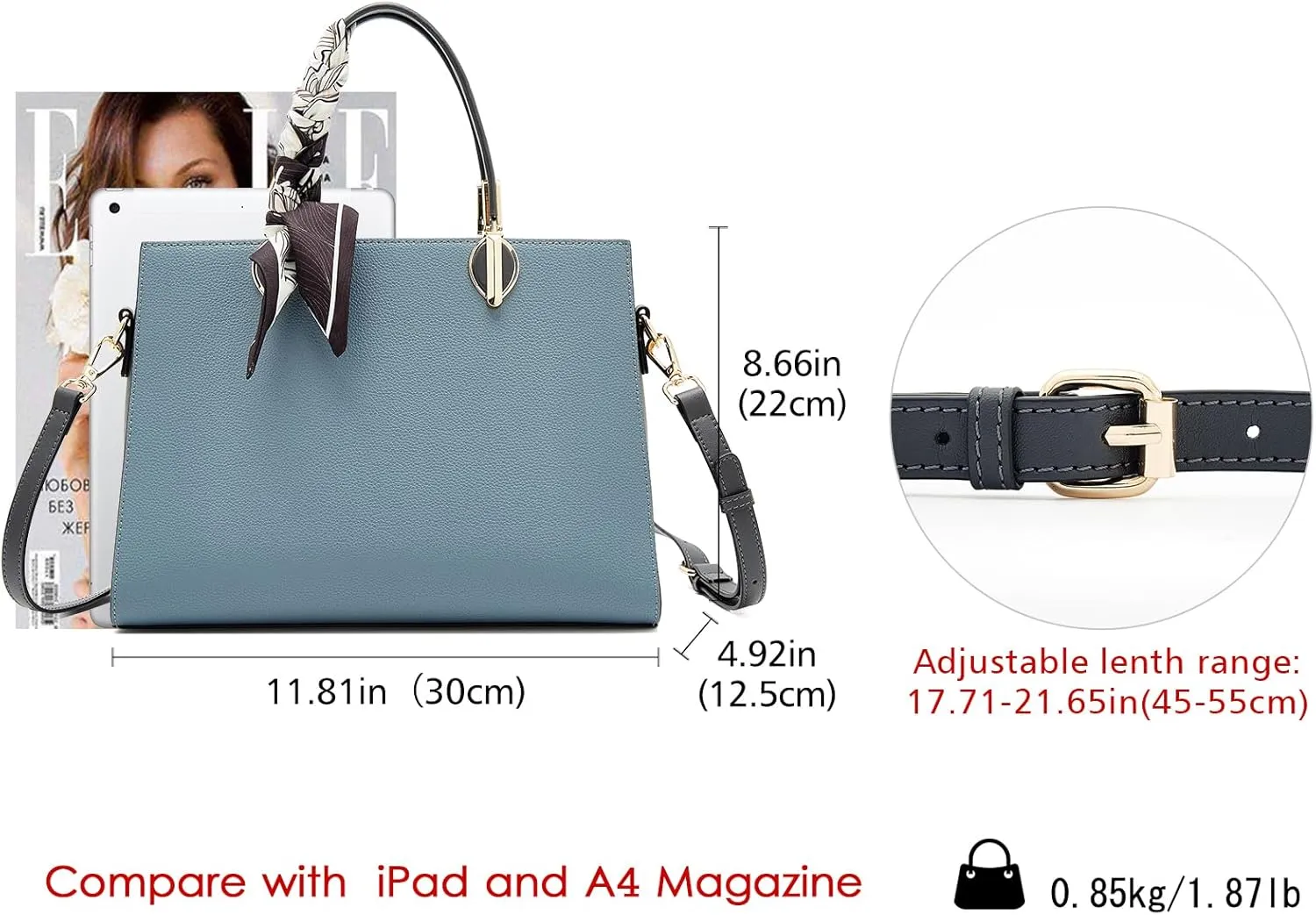LAORENTOU Women Crossbody Handbags Cow Leather Satchel Handbags for Women Top-handle Shoulder Tote Purses
