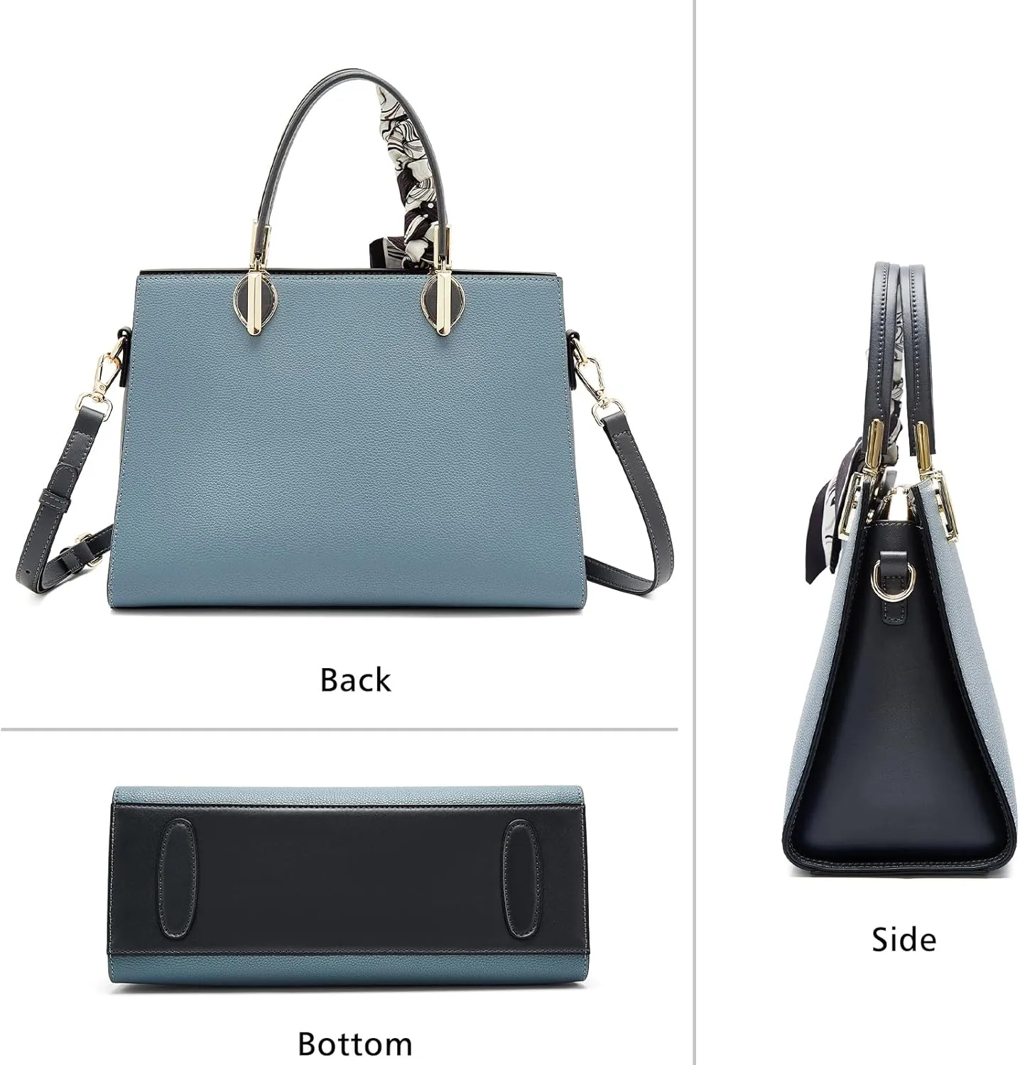 LAORENTOU Women Crossbody Handbags Cow Leather Satchel Handbags for Women Top-handle Shoulder Tote Purses