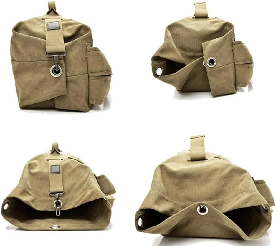 Large Capacity Travel Climbing Bag Tactical Military Duffel Bag Top Load Double Strap Canvas Backpack