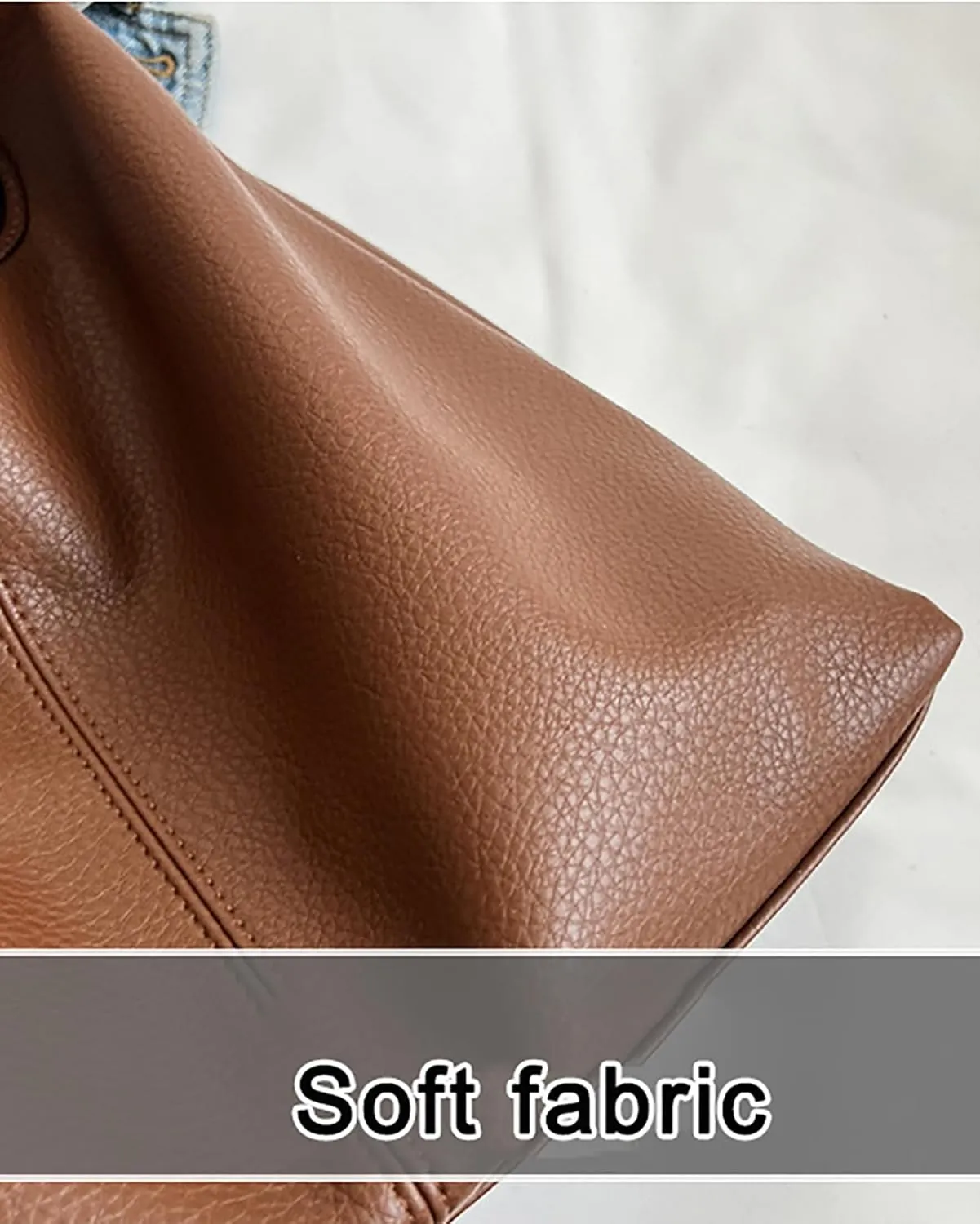 Large Slouchy Hobo Bags for Women, Vintage Soft Leather Shoulder Purse, 2024 Fall Ladies Tote Handbags with Wallet Set