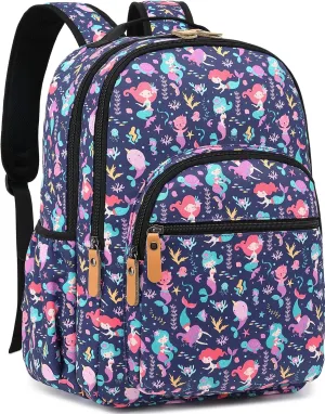 Leaper Water-resistant Mermaid Laptop Backpack School Travel Bag Bookbags Satchel Purple