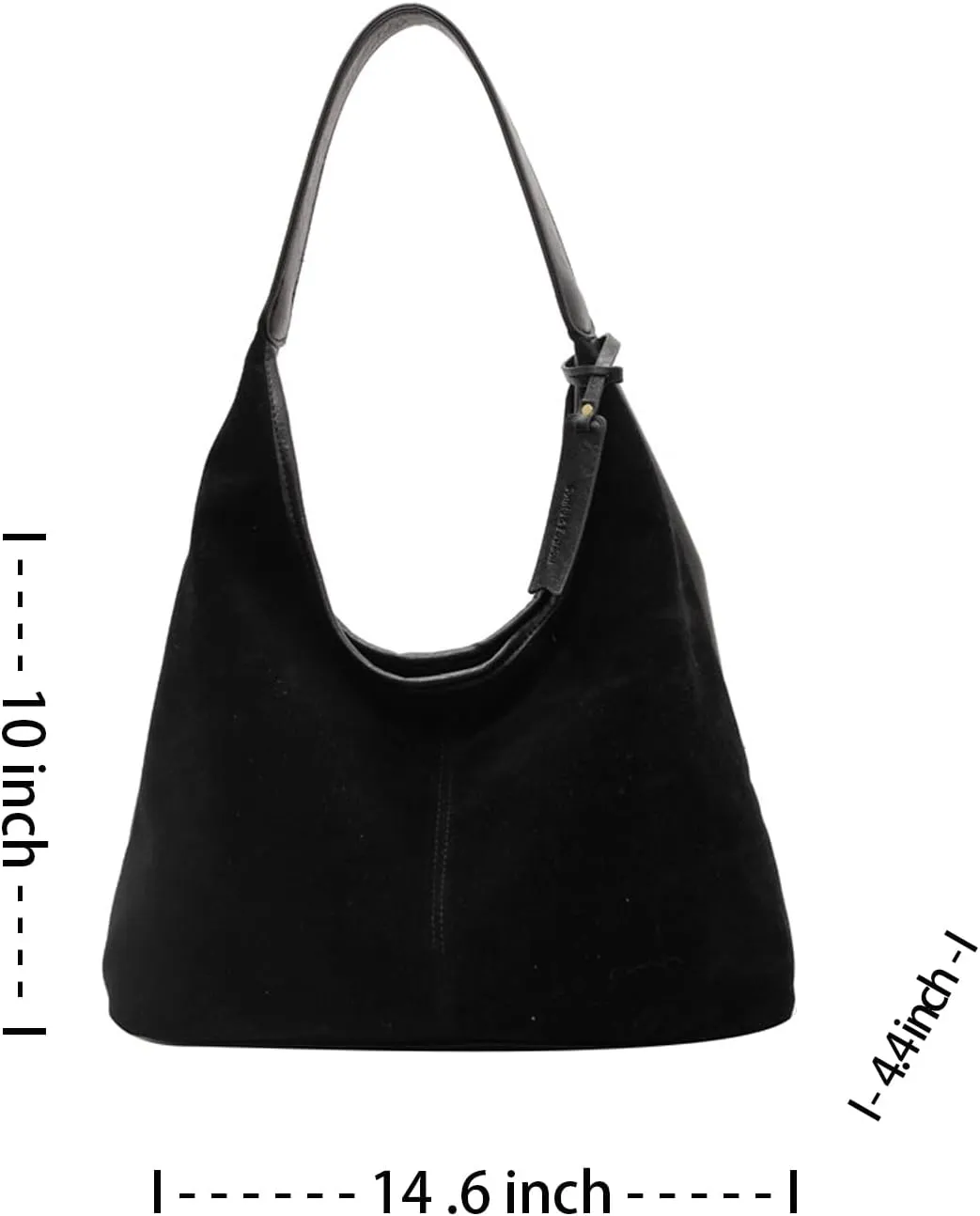 Leather Hobo Bags for Women - Brown Suede Slouchy Tote Bags - Fall Winter Purses & Handbags