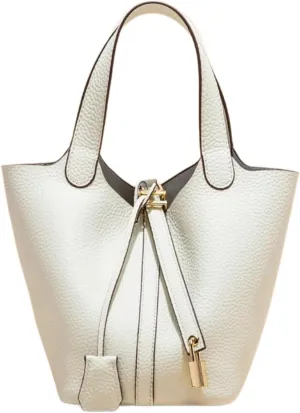 Leather Ladies Fashion Simple Handbag Designer Clutch Tote Bag for Women Ethnic Vintage Small Bucket - Vegetable Basket Bag