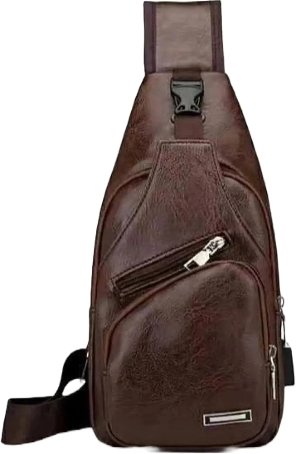 Leather sling bag for men, small crossbody cycling bag, waterproof travel chest bag, sling bag Party favor