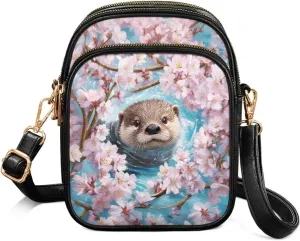 Lightweight Crossbody Bag with Adjustable Strapfor Women Ladies with Three Compartment