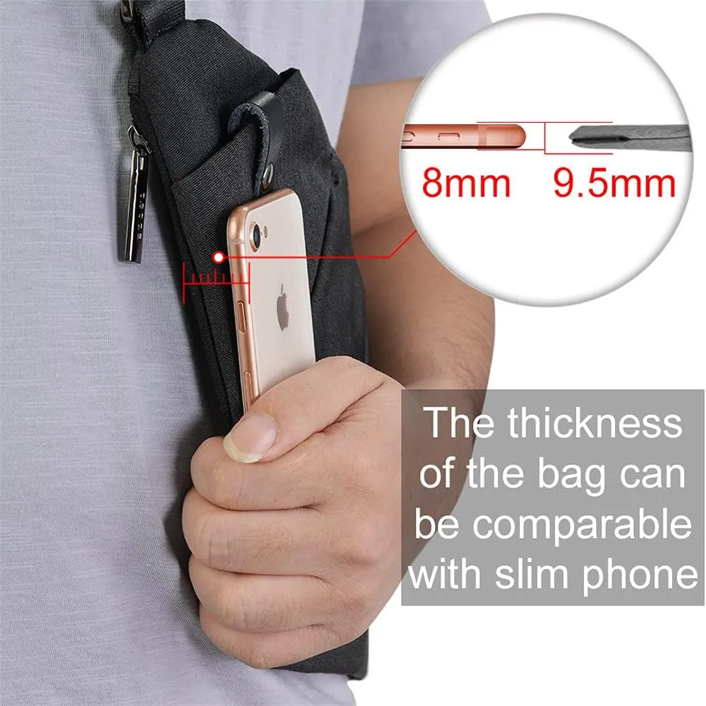 Lightweight Sling Bag, Anti Theft Crossbody Bags for Women Men Casual Shoulder Crossbody Sport Travel Hiking Bag