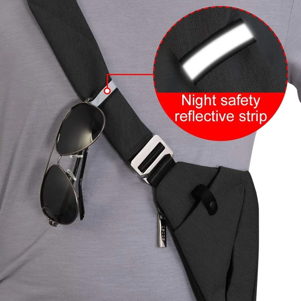Lightweight Sling Bag, Anti Theft Crossbody Bags for Women Men Casual Shoulder Crossbody Sport Travel Hiking Bag