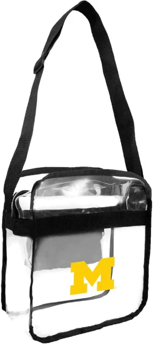 Littlearth Michigan Wolverines NCAA Clear Carryall Crossbody Bag