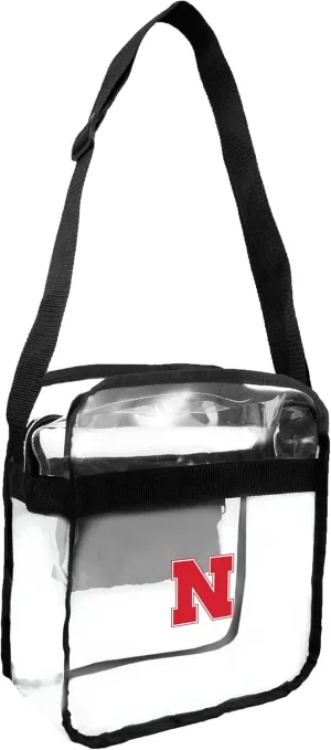 Littlearth Nebraska Cornhuskers NCAA Clear Carryall Crossbody Bag
