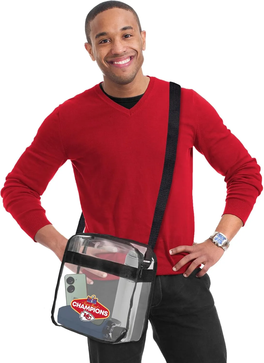 Littlearth NFL Clear Carryall Crossbody Bag
