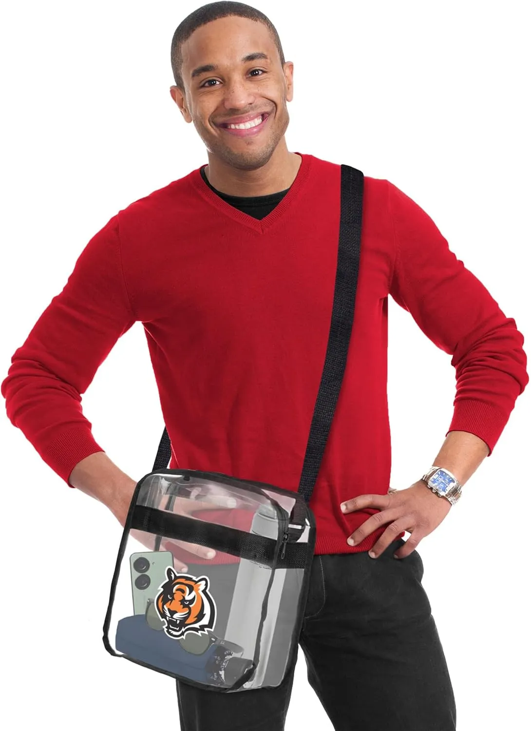 Littlearth NFL Clear Carryall Crossbody Bag