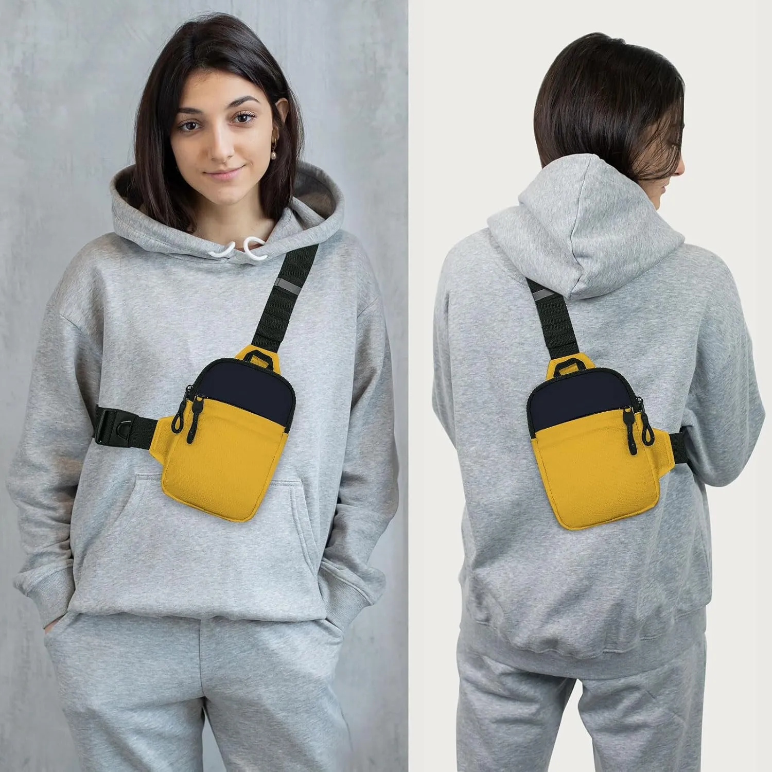 Long Keeper Mini Sling Bag - Men Women Small Waterproof Crossbody Bag Casual Phone Chest Bag for Travelling Hiking