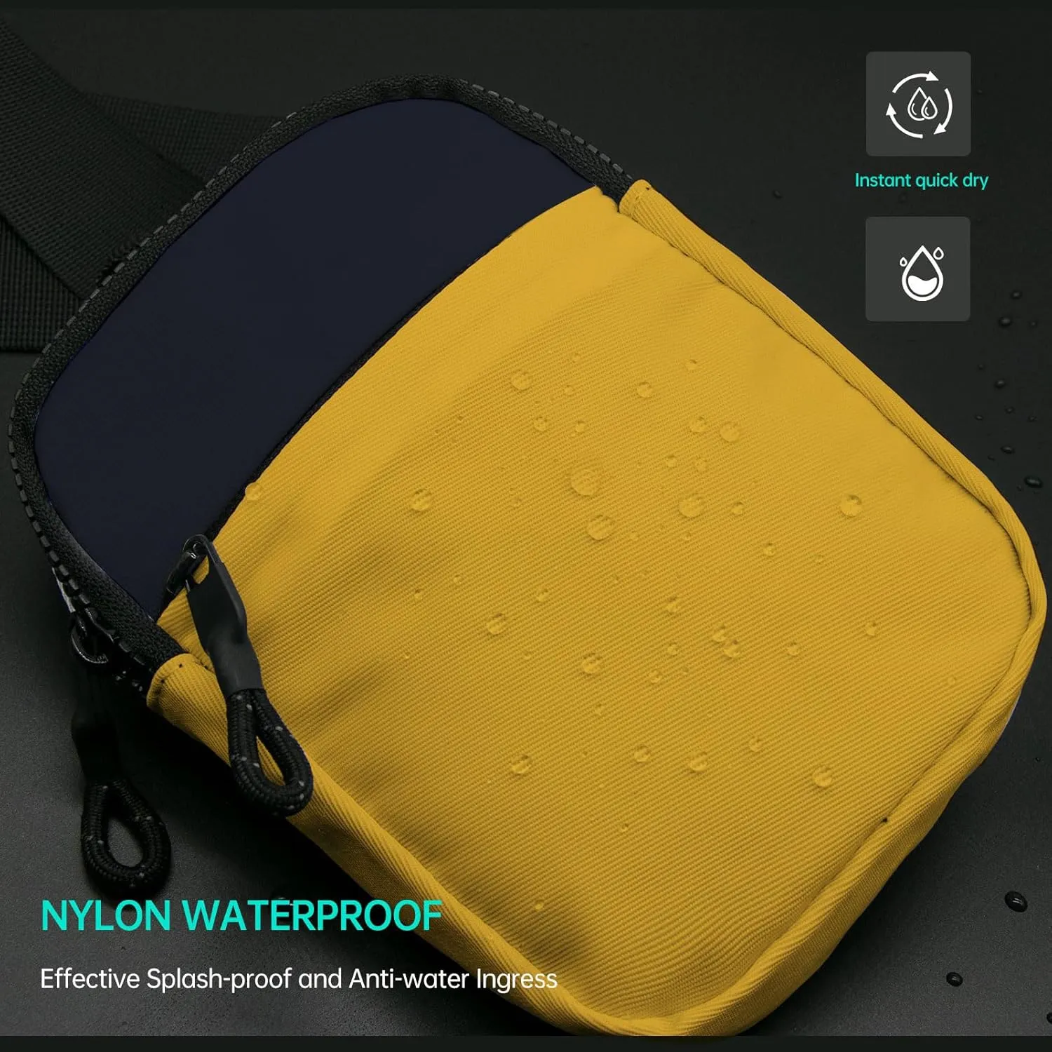 Long Keeper Mini Sling Bag - Men Women Small Waterproof Crossbody Bag Casual Phone Chest Bag for Travelling Hiking