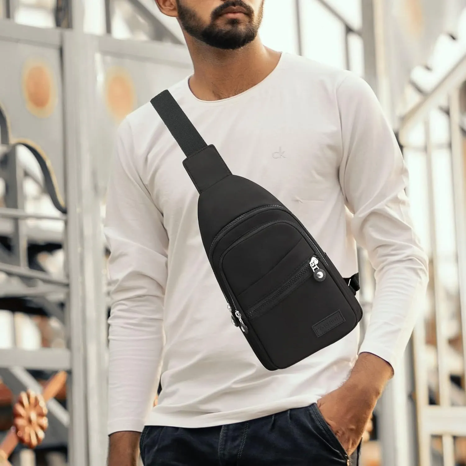 Long Keeper Sling Chest Bag - Women Men Waterproof Crossbody Backpack Traveling Running Hiking Shoulder Daypack Bag