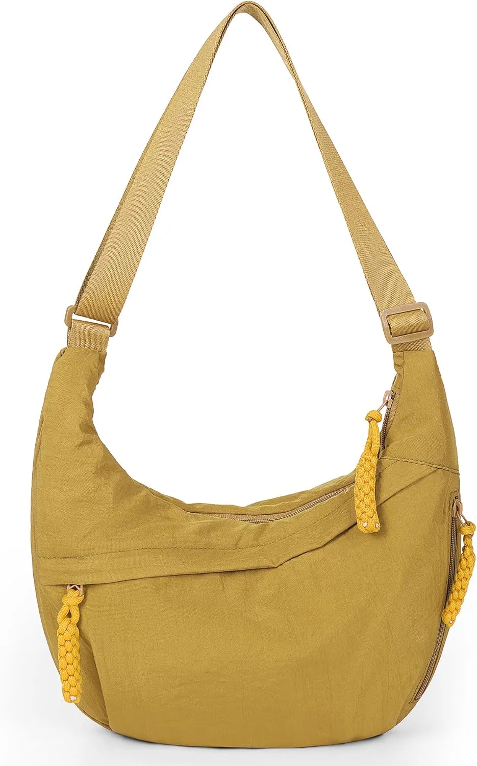 Lushandy Nylon Crescent Crossbody Luna Bag for Women - Moon Shoulder, Lightweight Sling, Casual Hobo Dumpling
