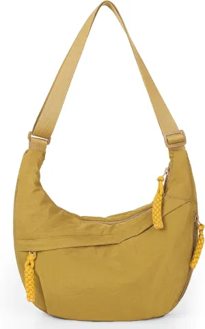 Lushandy Nylon Crescent Crossbody Luna Bag for Women - Moon Shoulder, Lightweight Sling, Casual Hobo Dumpling