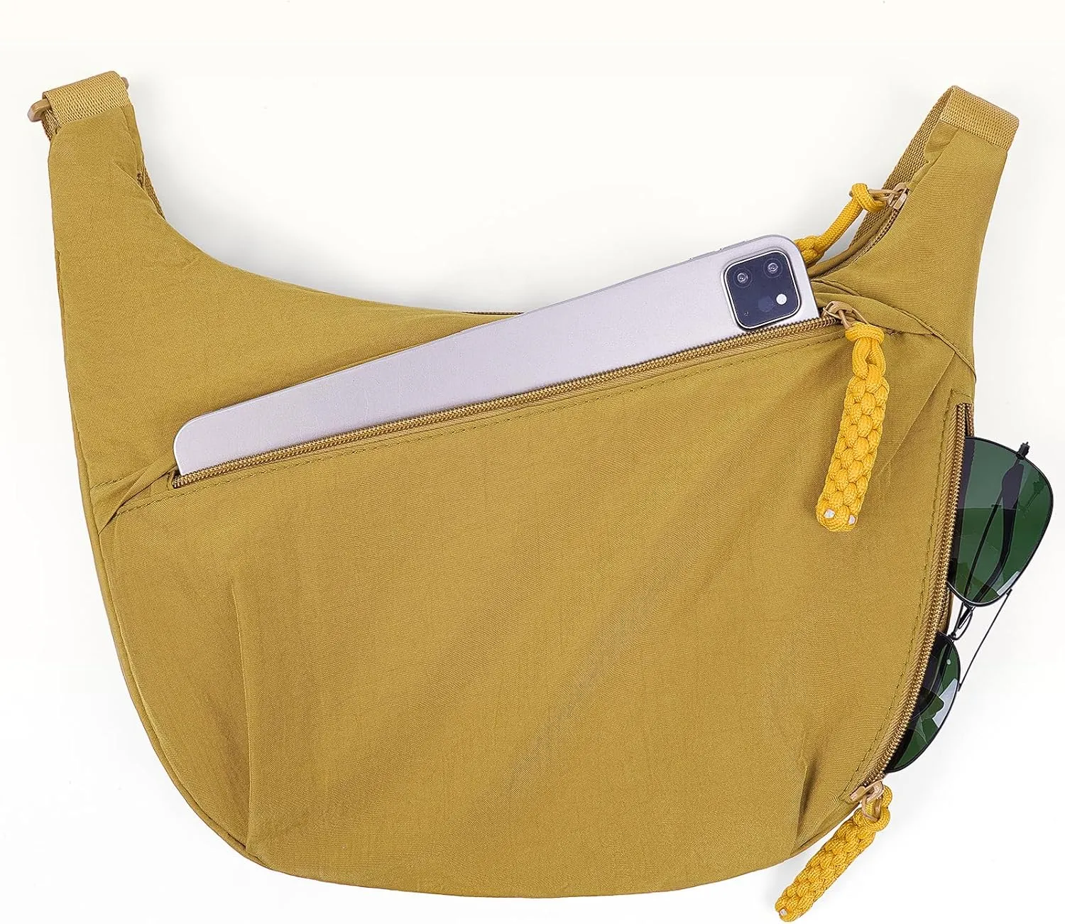Lushandy Nylon Crescent Crossbody Luna Bag for Women - Moon Shoulder, Lightweight Sling, Casual Hobo Dumpling