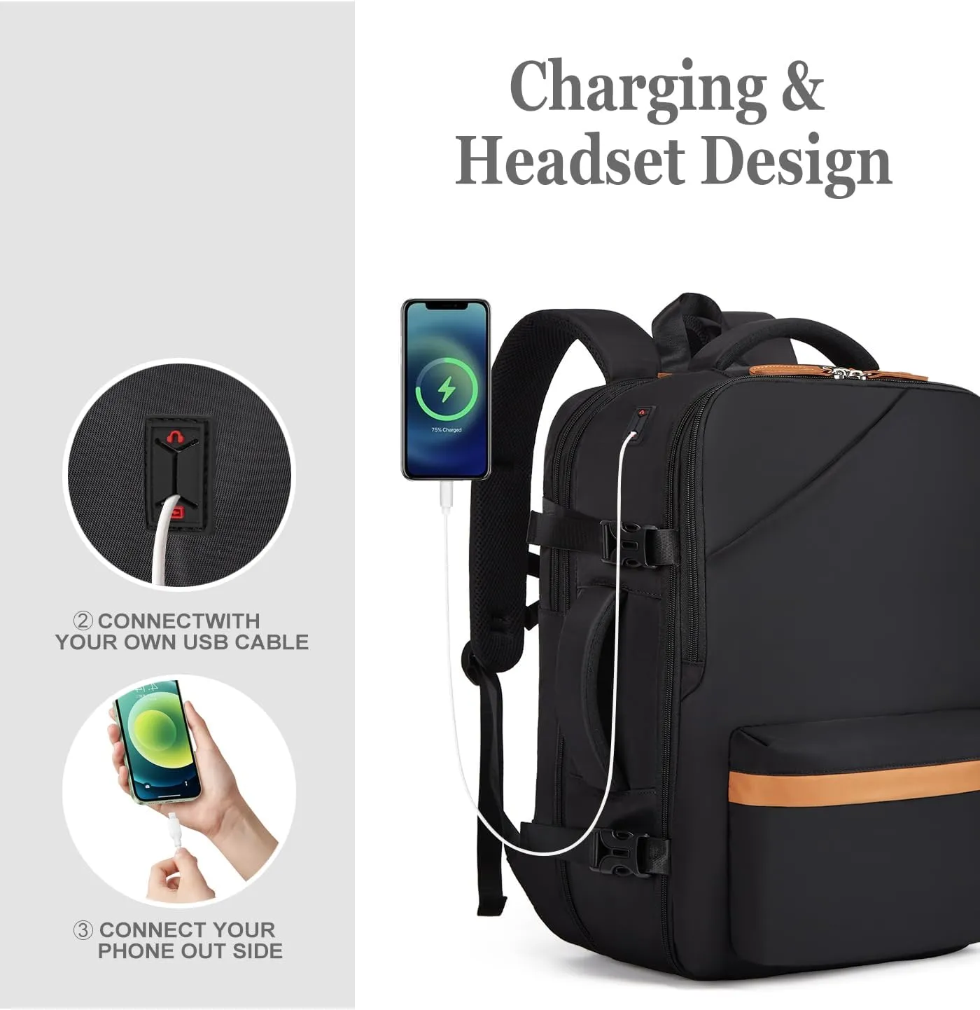 Makes Extra Large Travel Backpack For Women Men,Carry On Backpack,Hiking Backpack Waterproof Outdoor Sports Rucksack Casual Daypack Travel Essentials