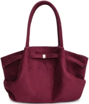 Makukke Suede Tote Bag for Women, Suede Bag Hobo Handbag Women Large Vintage Shoulder Bag Purse for Work Office Travel