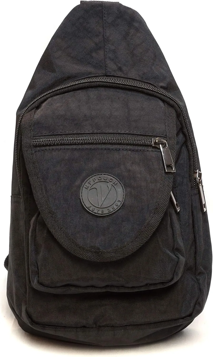 Malibu Washed Nylon Day Pack, Crossbody Bag, Travel Pack, Black