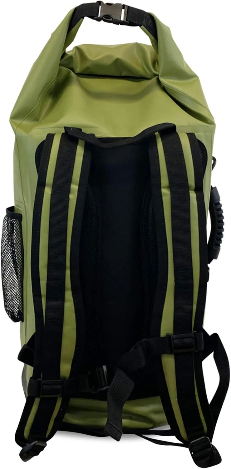 Malo'o 45L Waterproof Heavy Duty Backpack Dry Bags for Kayaking, Camping, Fishing, Hiking Daypack - Beach Accessories, Boat accessories, and Travel Gear - Fishing Rod Case Straps