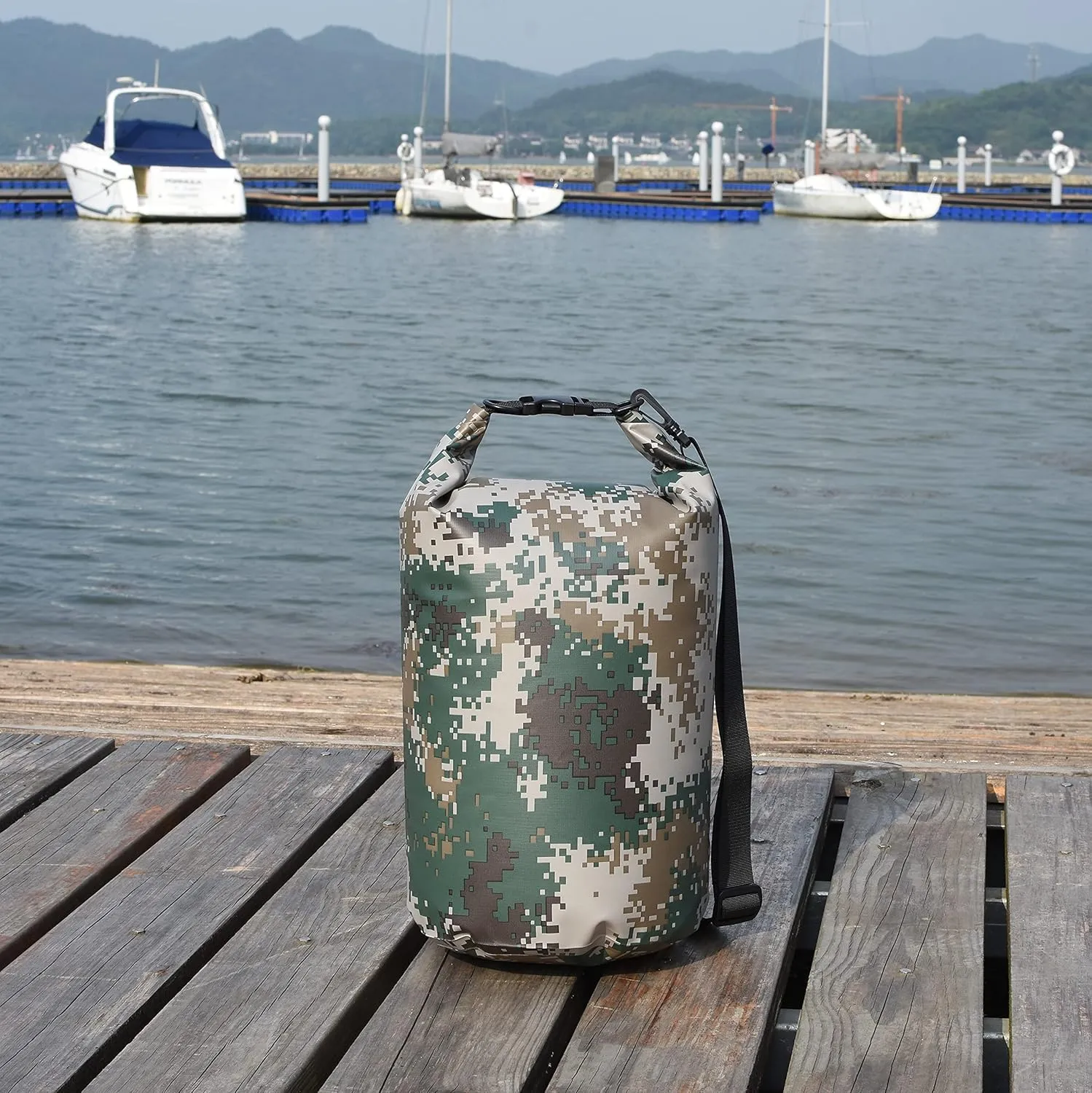 MARCHWAY Floating Waterproof Dry Bag Backpack 5L/10L/20L/30L/40L, Roll Top Sack Keeps Gear Dry for Kayaking, Rafting, Boating, Swimming, Camping, Hiking, Beach, Fishing