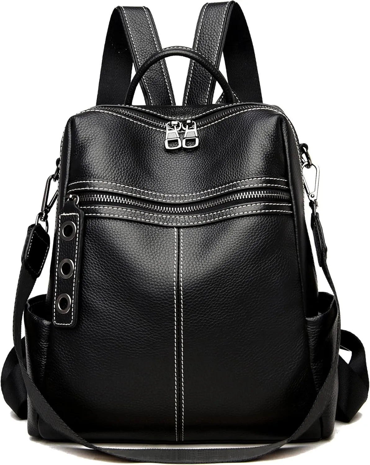Maxoner Backpack Purse for Women Fashion Genuine Leather Convertible Shoulder Handbag Travel Bag Satchel Rucksack Ladies Bag