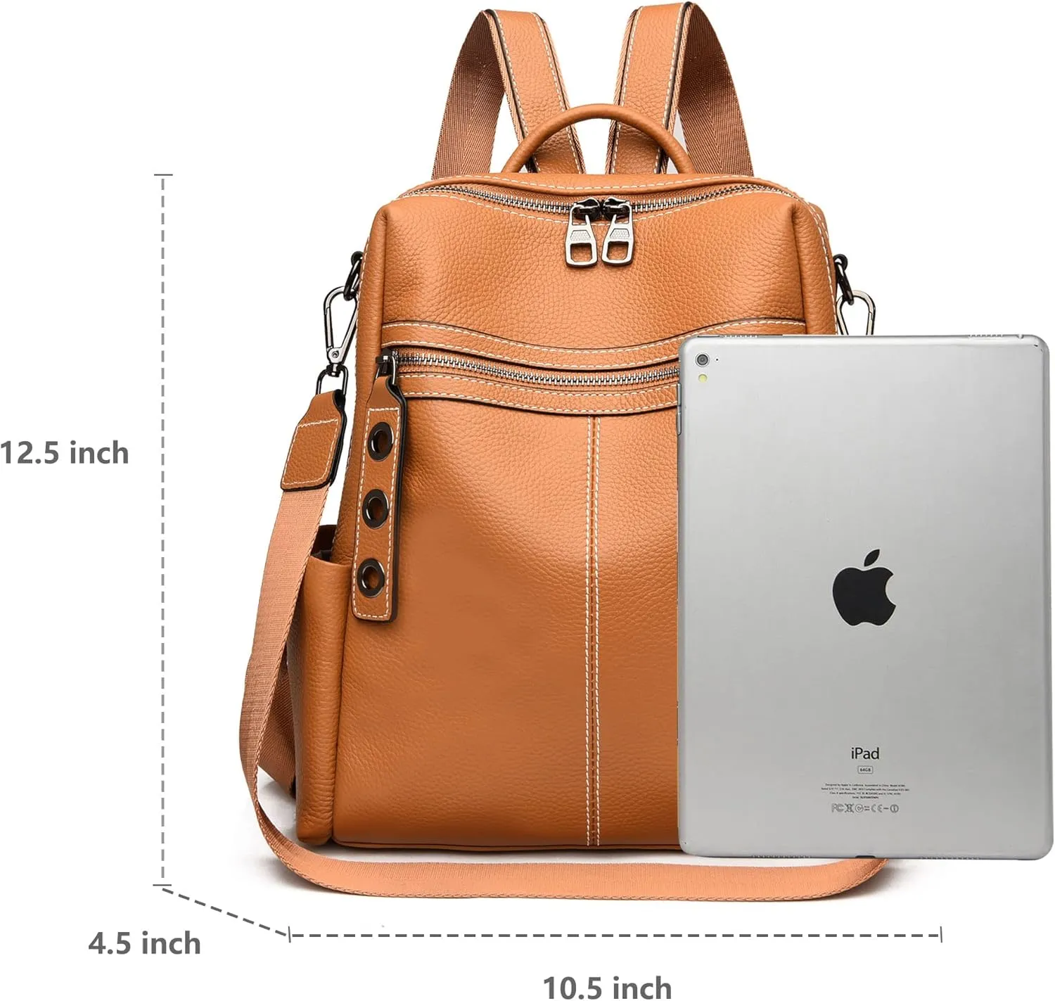 Maxoner Backpack Purse for Women Fashion Genuine Leather Convertible Shoulder Handbag Travel Bag Satchel Rucksack Ladies Bag
