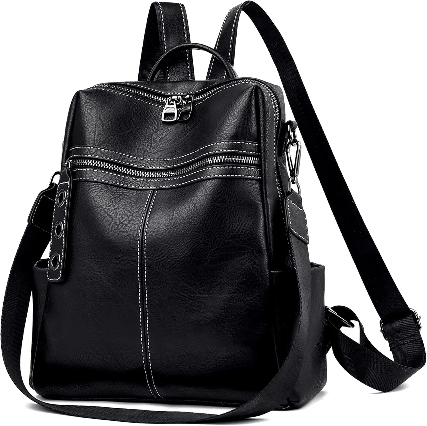 Maxoner Backpack Purse for Women Fashion Genuine Leather Convertible Shoulder Handbag Travel Bag Satchel Rucksack Ladies Bag