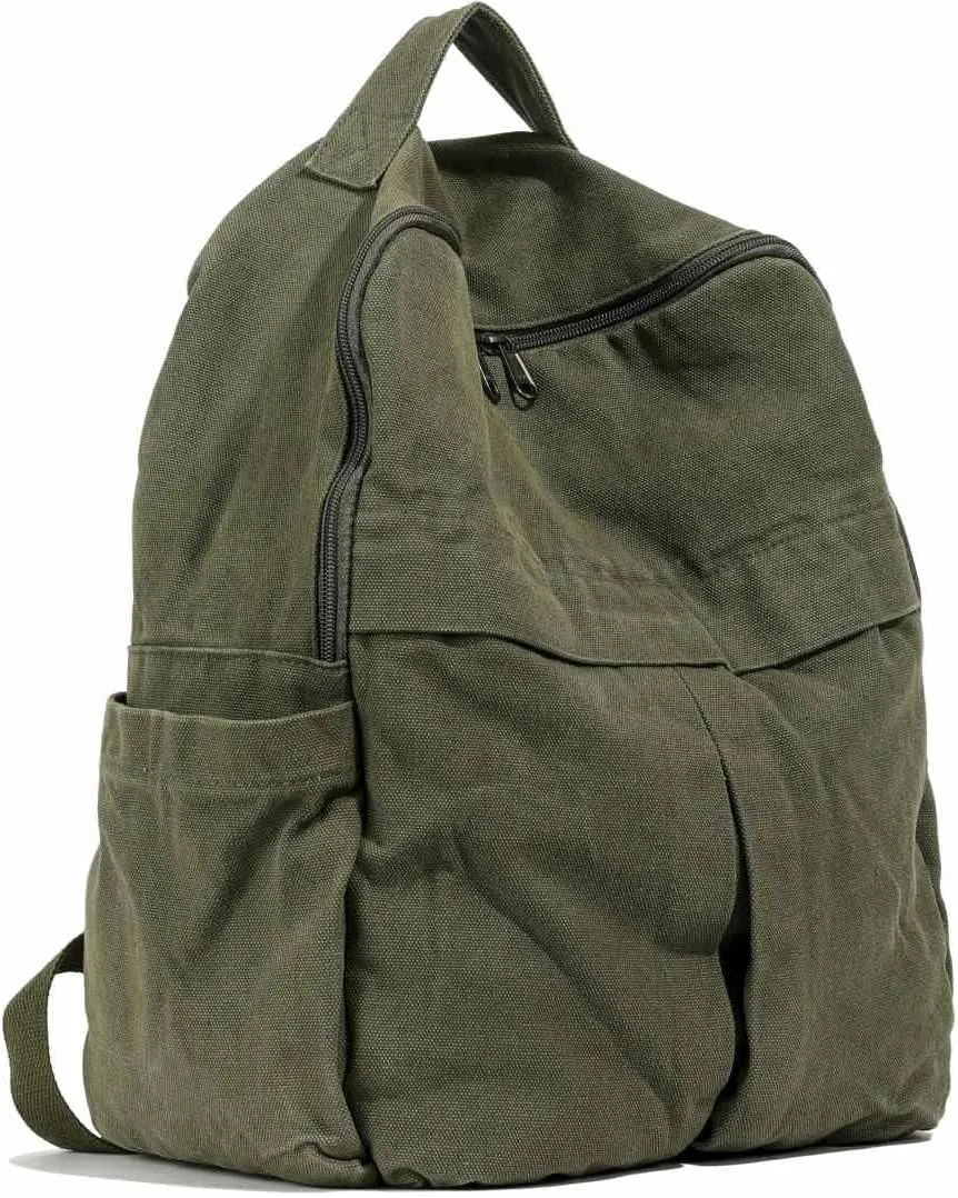 MaxxCloud Cute College Laptop Backpack for Women, Heavy Cotton, Retro Canvas Backpack Travel Bag