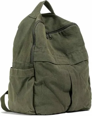 MaxxCloud Cute College Laptop Backpack for Women, Heavy Cotton, Retro Canvas Backpack Travel Bag