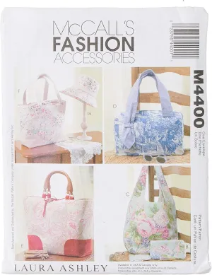 McCall's Patterns M4400 Handbags, Tote Bags, Hat and Accessories, One Size Only