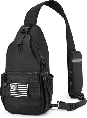 Mens Sling Bag, Water-Resistant Shoulder Bag Small Single Strap Backpack Cross body Bag for Men
