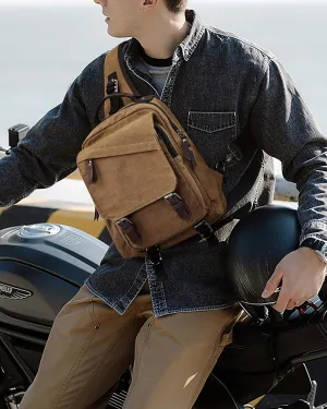 Messenger bag for Men,Small Sling Crossbody Backpack Shoulder Bag for Men Women,canvas Strap Backpack Sling Bag