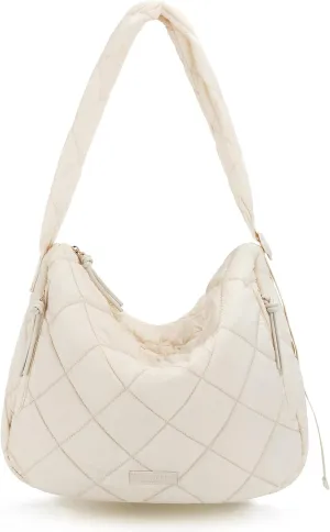 Missnine Quilted Puffer Tote Bag for Women with Adjustable Strap Puffy Shoulder Bag Large Carryall Crossbody Purse Hobo Bags