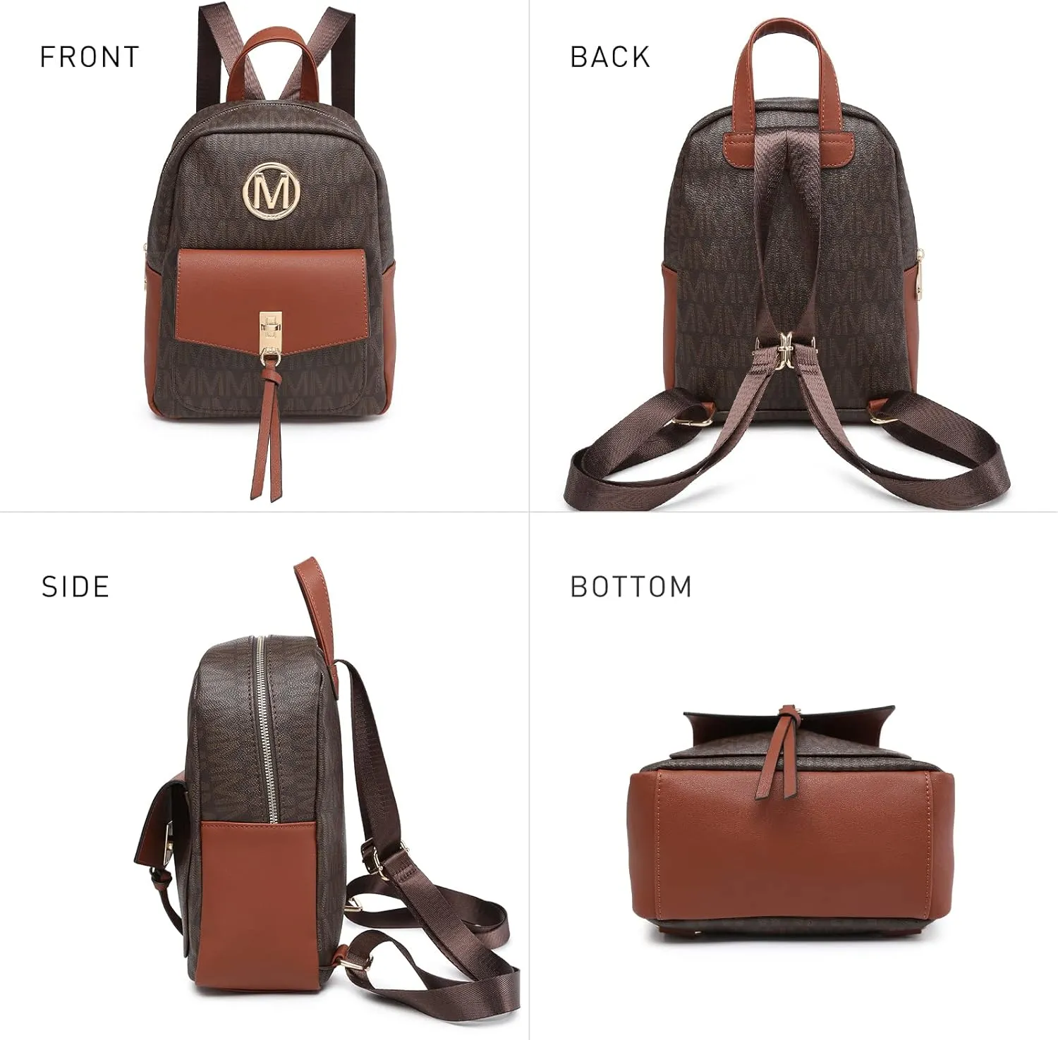 MKP Ladies Small Backpack Purse for Women Fashion Daypacks Purse Shoulder Bag with Charm Tassel