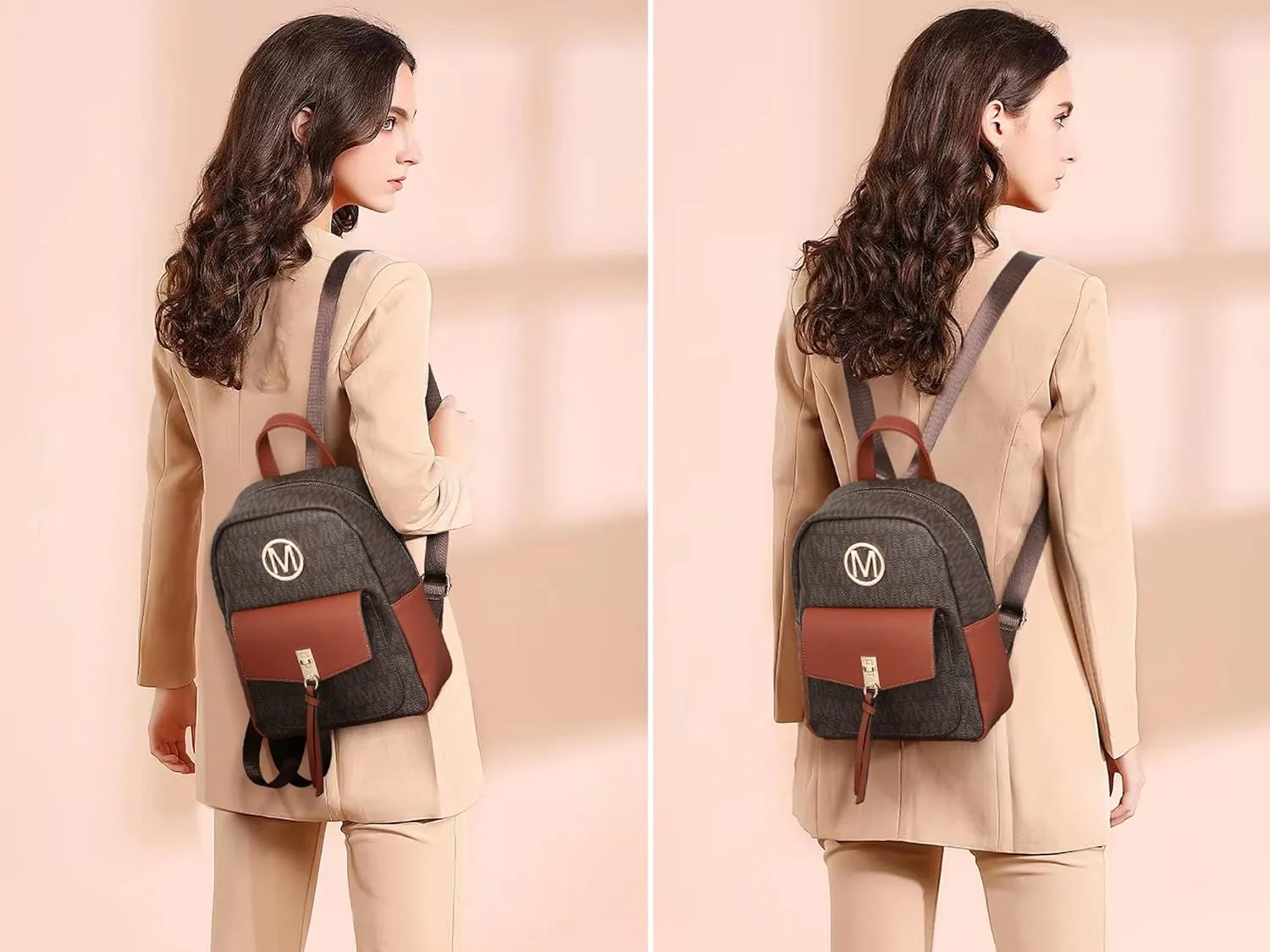 MKP Ladies Small Backpack Purse for Women Fashion Daypacks Purse Shoulder Bag with Charm Tassel