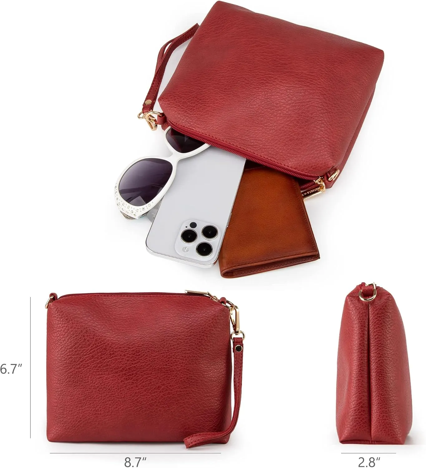 Montana West Hobo Bags Purse for Women Ultra Soft Foldable Shoulder Slouchy Handbags with Cosmetic bag