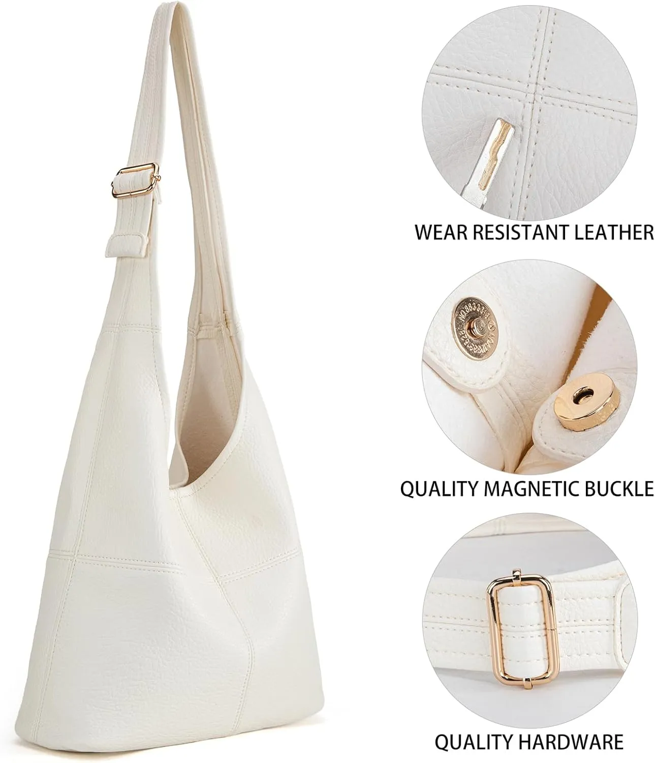 Montana West Hobo Bags Purse for Women Ultra Soft Foldable Shoulder Slouchy Handbags with Cosmetic bag