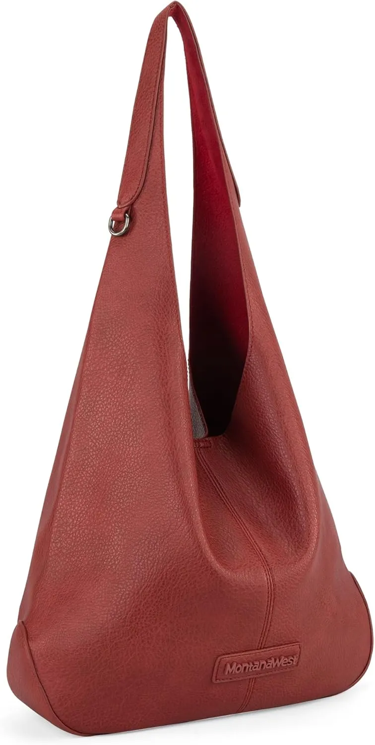 Montana West Hobo Bags Purse for Women Ultra Soft Foldable Shoulder Slouchy Handbags with Cosmetic bag