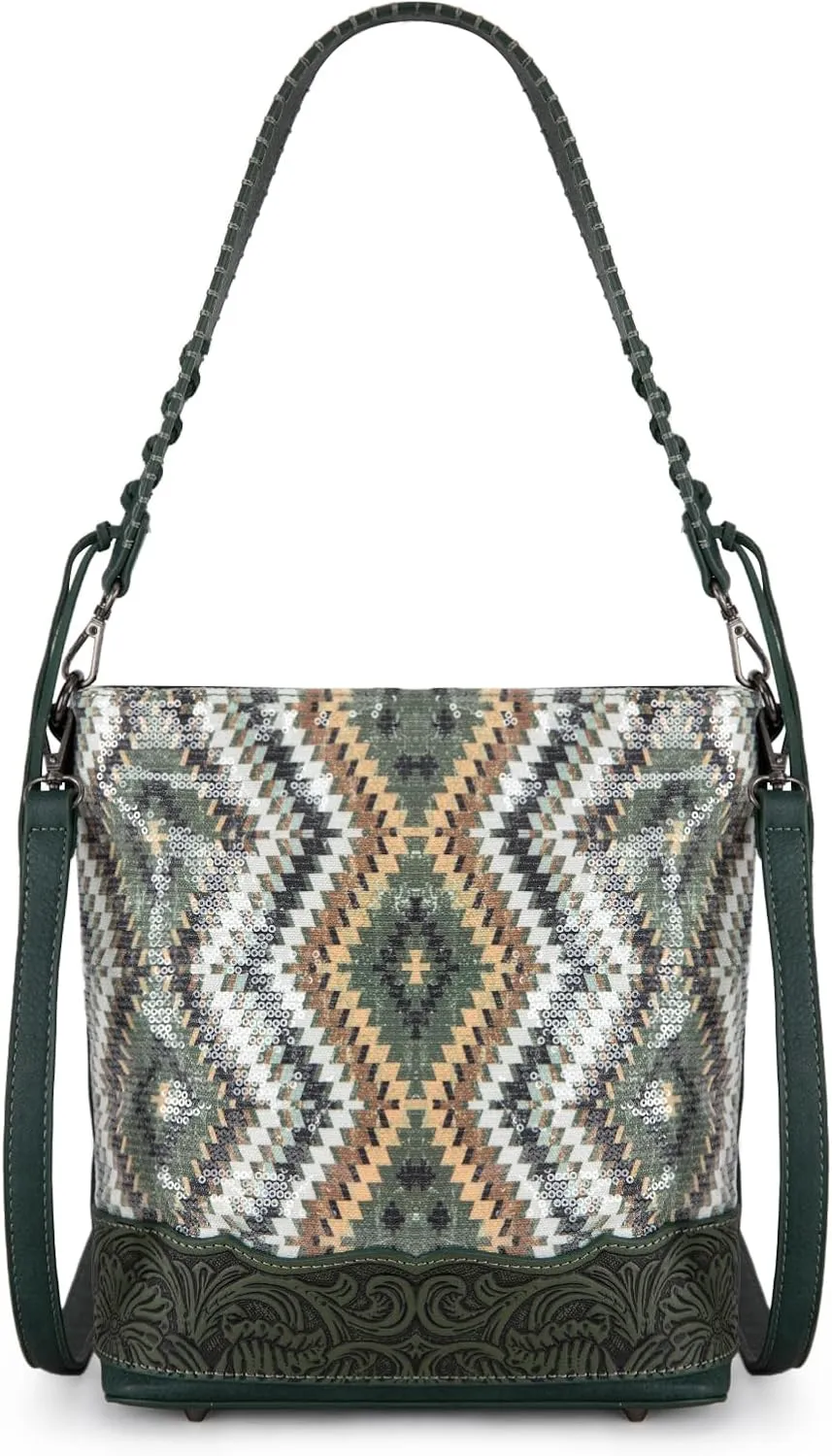 Montana West Western Aztec Tote Bag for Women Country Cowgirl Top Handle Shoulder Bag