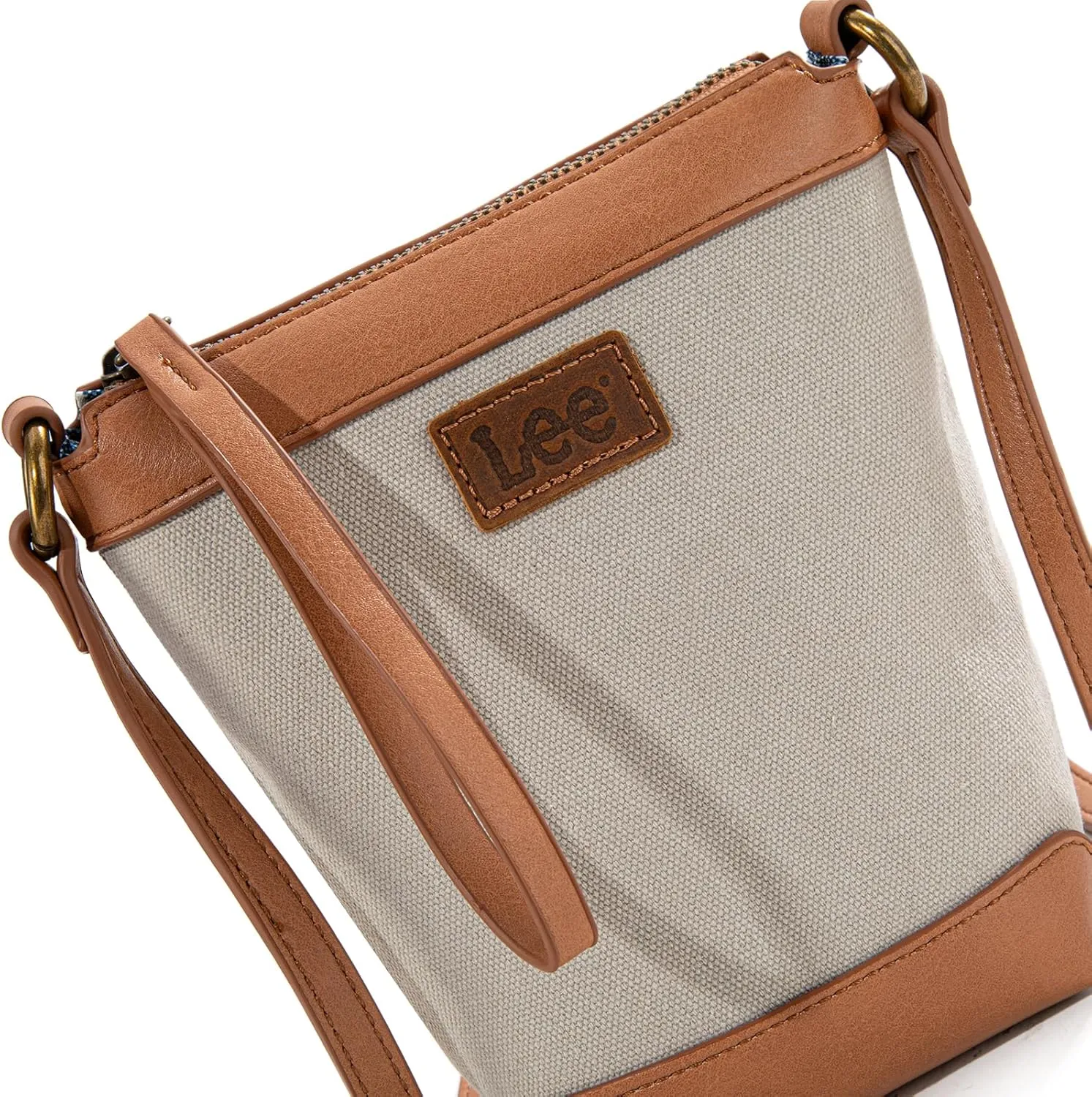 Montana West x Lee Small Bucket Crossbody Bag for Women Hobo Canvas Shoulder Purse Handbags with Adjustable Strap Summer