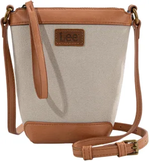 Montana West x Lee Small Bucket Crossbody Bag for Women Hobo Canvas Shoulder Purse Handbags with Adjustable Strap Summer